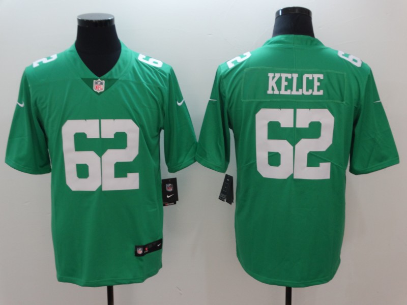 Men's Philadelphia Eagles Jason Kelce #62 Green Jersey